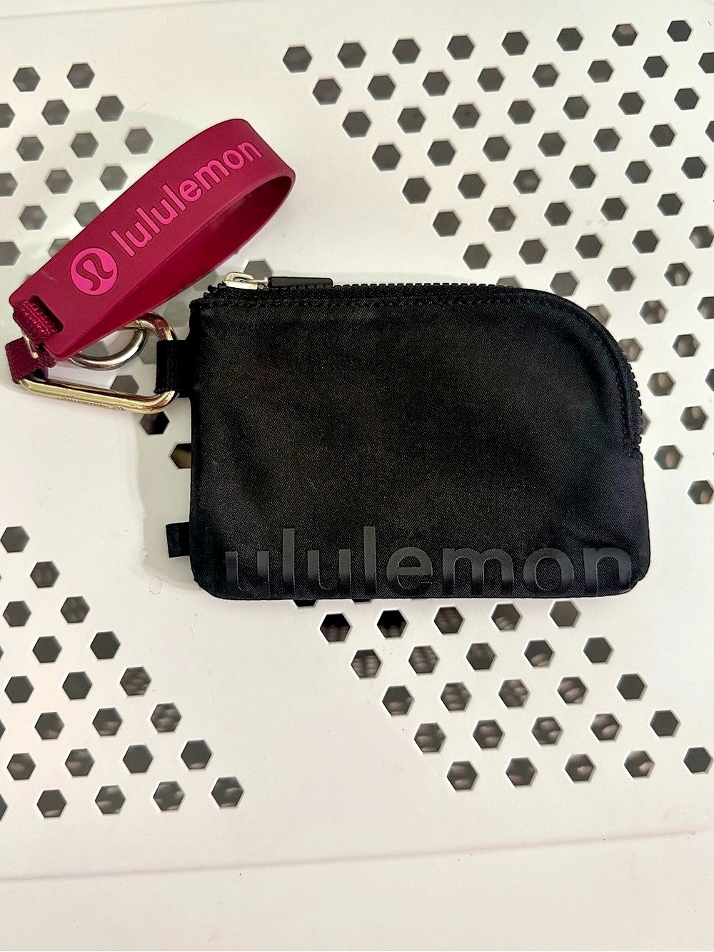 lululemon Dual Pouch Wristlet Pouch + “Live in the Moment” Wrist Strap
